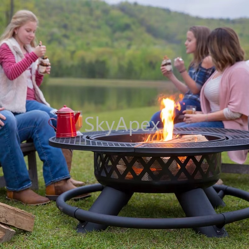 Parrilla de barbacoa de Metal  - Camping Cooking Fire Pit reseña y precio