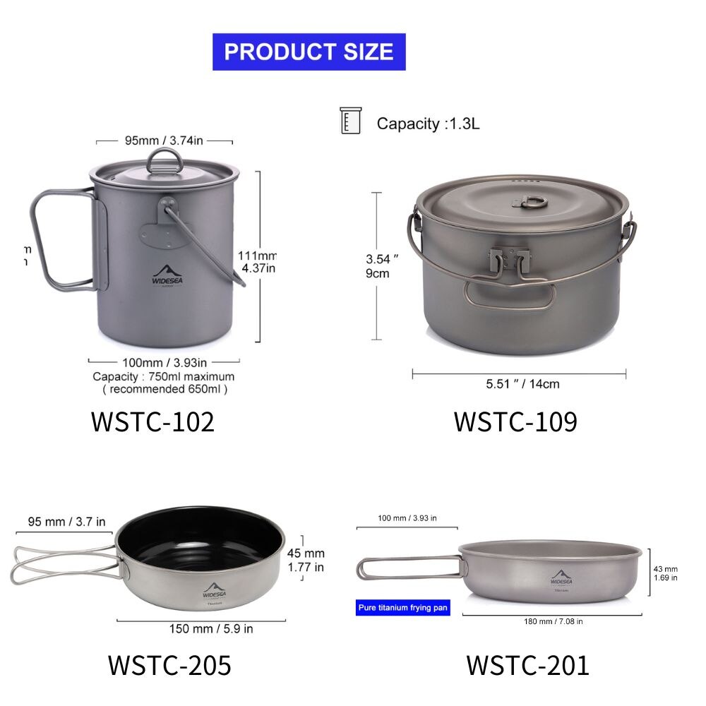 Widesea-vajilla para acampar,  - Camping Cooking Wok reseña y precio