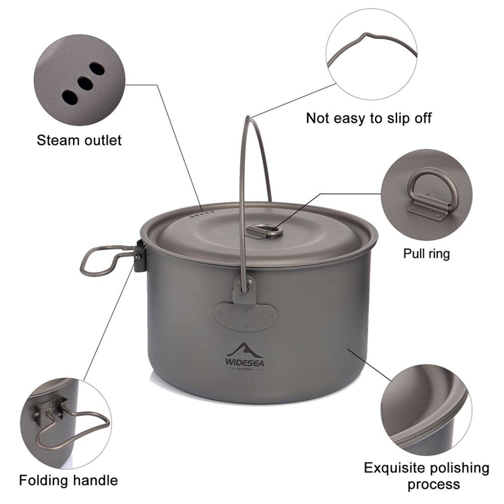 Widesea-vajilla para acampar,  - Camping Cooking Wok reseña y precio