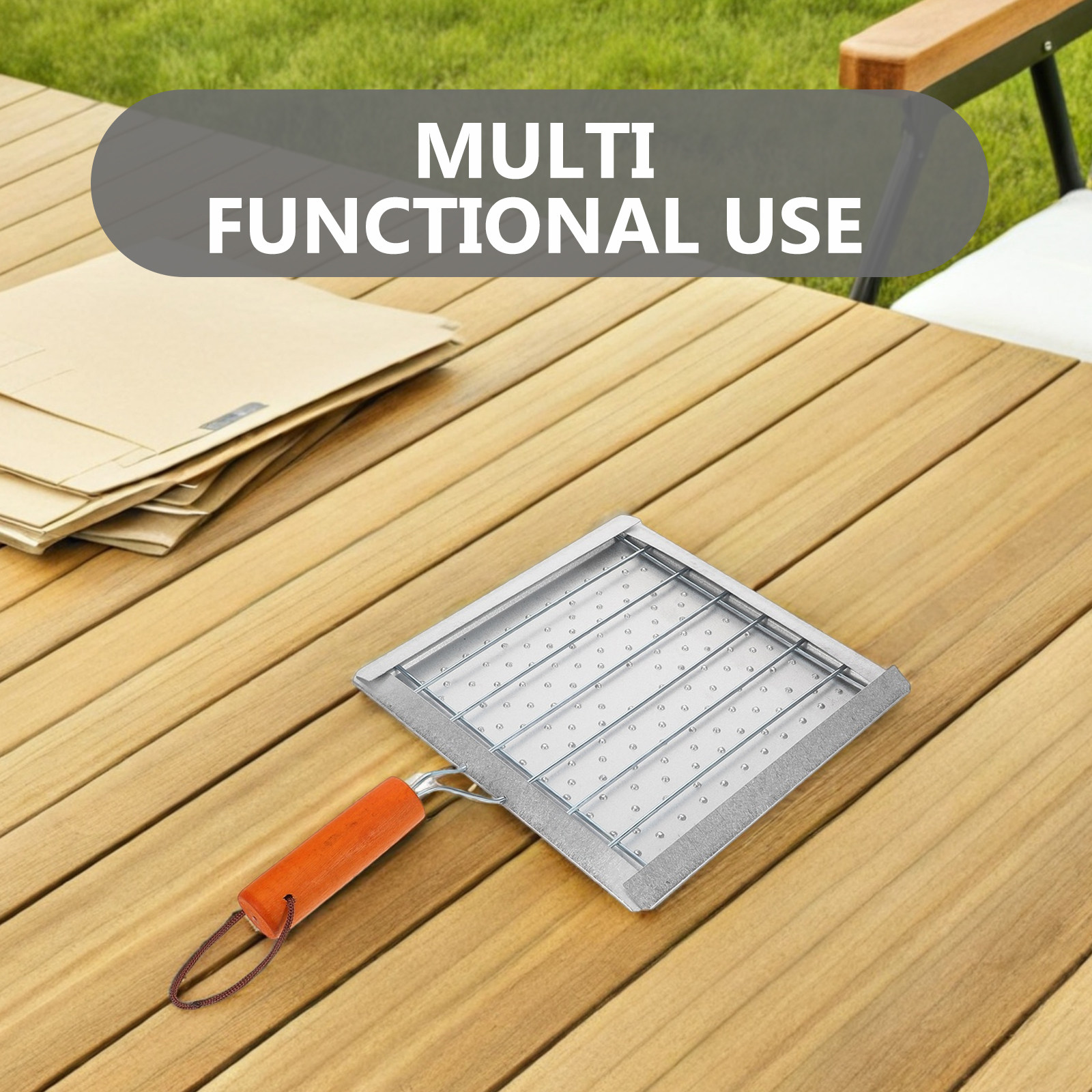 Rejilla portátil cuadrada de m - Camping Cooking Tray reseña y precio