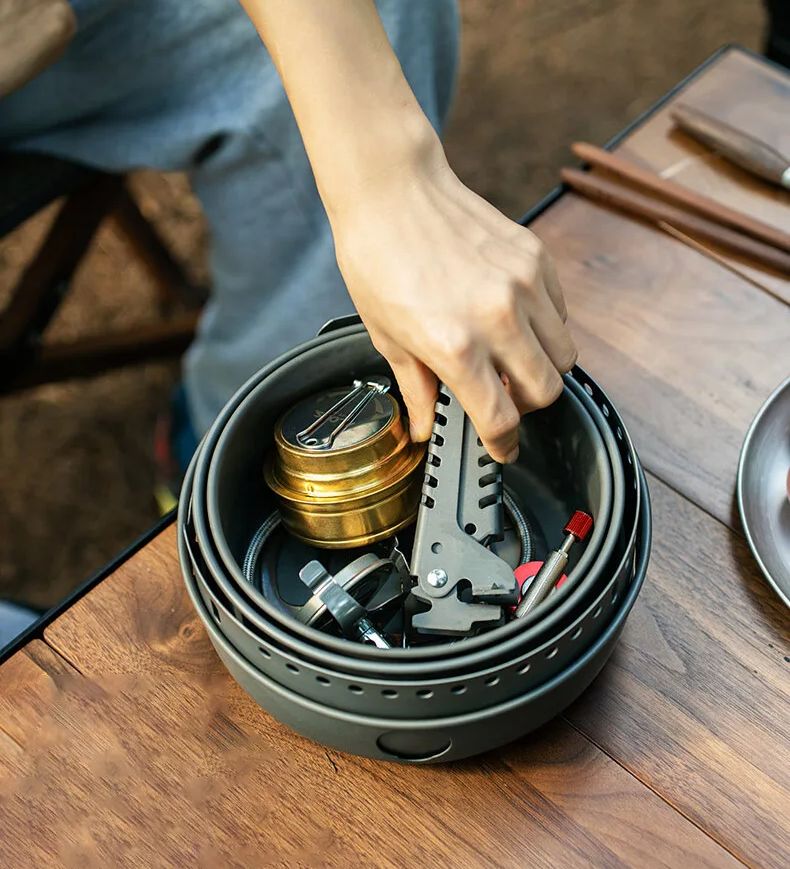 Estufa de Gas para acampar, es - Camping Cooking Wok reseña y precio