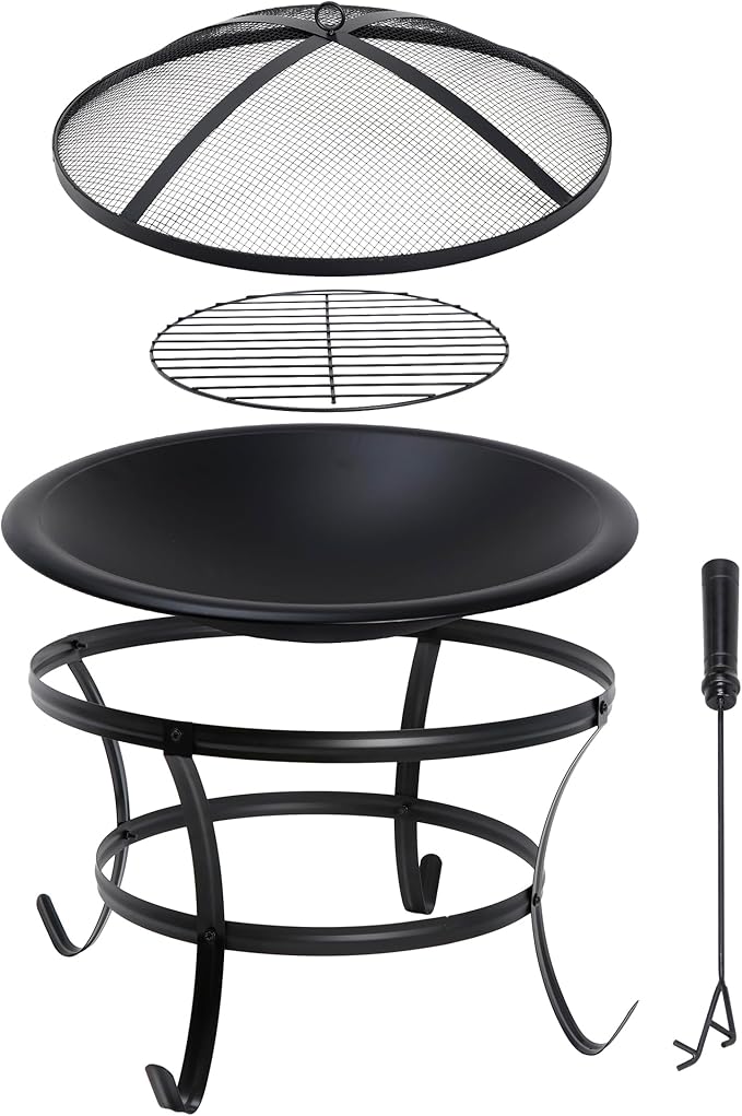 Parrilla de barbacoa para exte - Camping Cooking Fire Pit reseña y precio