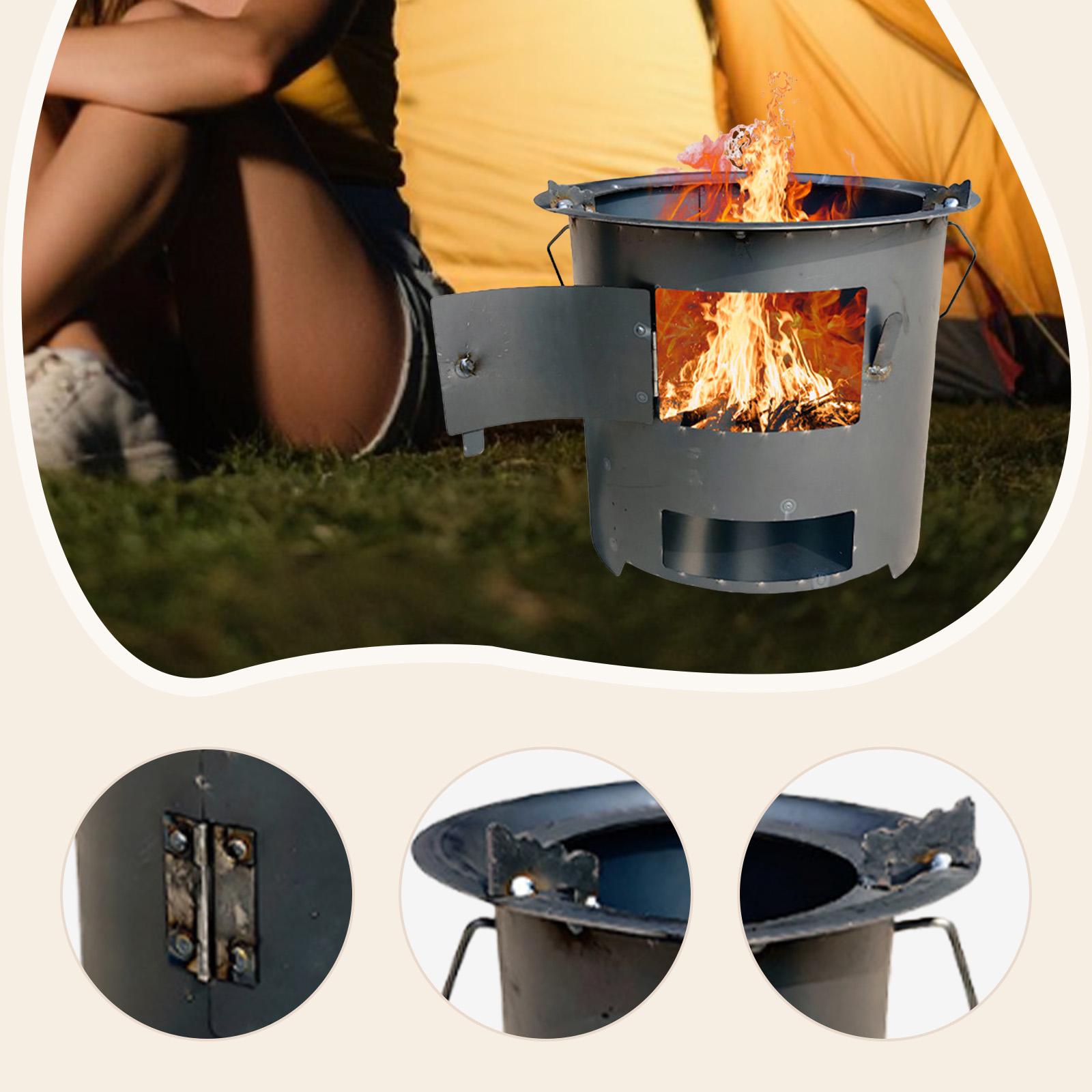 Estufa de Leña Plegable para C - Camping Cooking Fire Pit reseña y precio