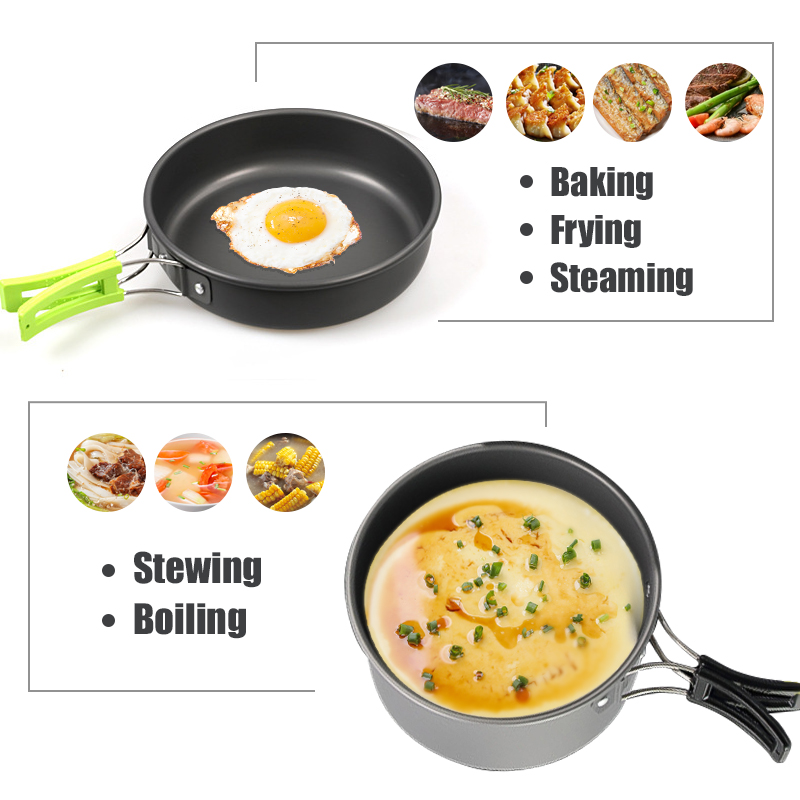 WESTTUNE-Kit de utensilios de  - Camping Cooking Wok reseña y precio
