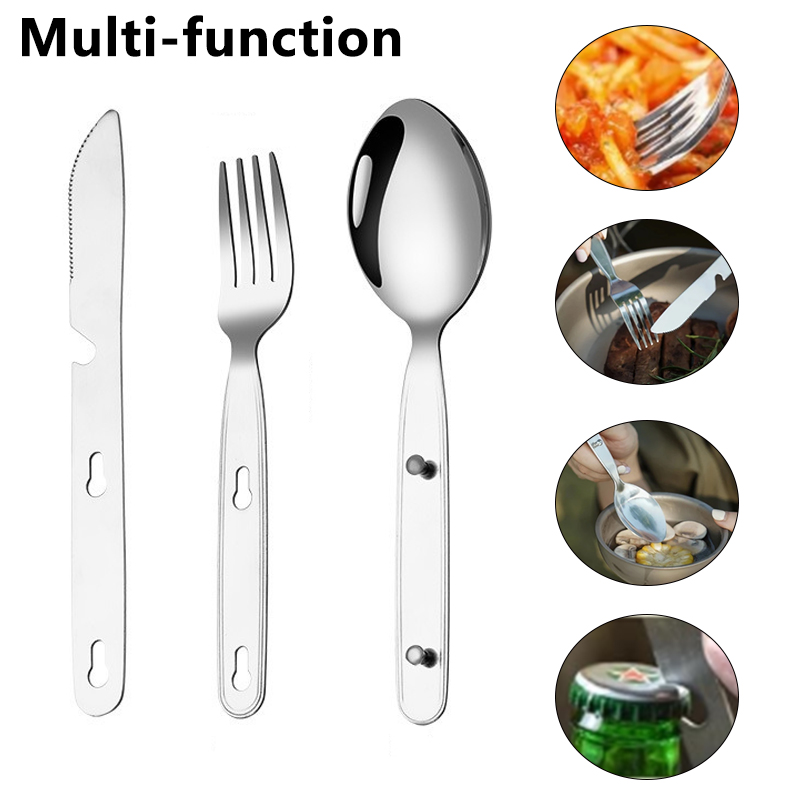 Juego de 3 piezas de cuchara,  - Camping Cooking Cutlery Set reseña y precio