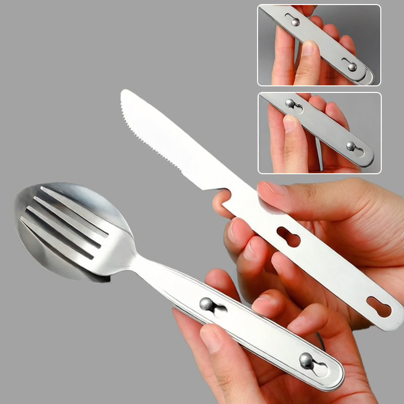 Juego de 3 piezas de cuchara,  - Camping Cooking Cutlery Set reseña y precio