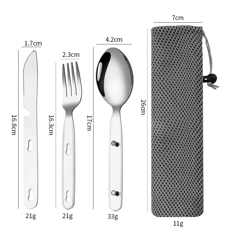 Juego de 3 piezas de cuchara,  - Camping Cooking Cutlery Set reseña y precio