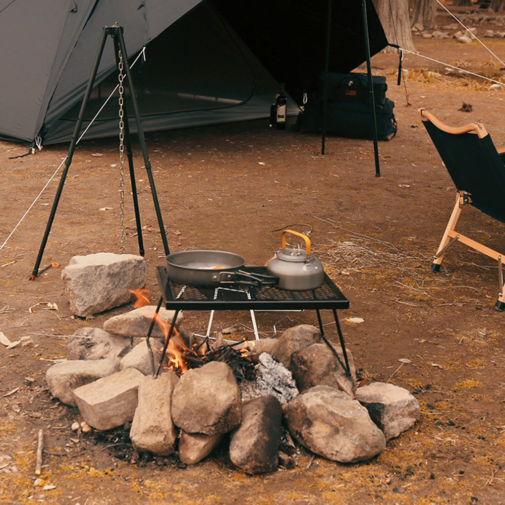 Parrilla Plegable para Fogata, - Camping Cooking Fire Pit reseña y precio