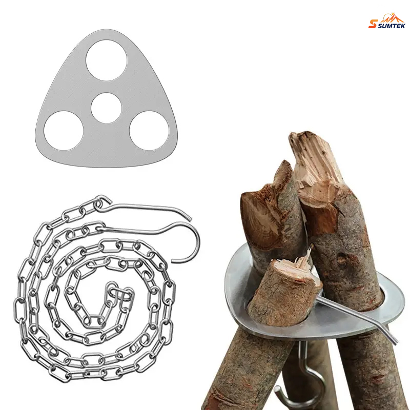Trípode portátil de acero inox - Camping Cooking Tripod reseña y precio