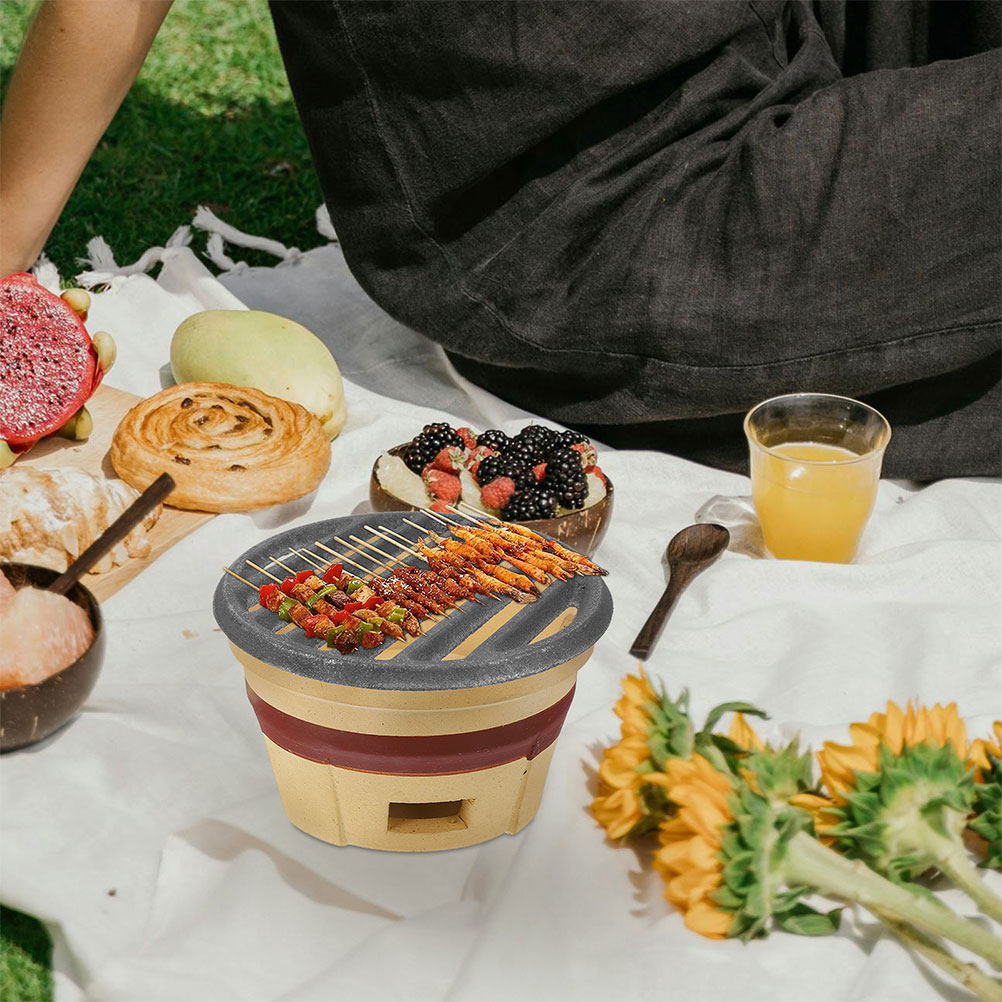 Parrilla de Hierro Fundido par - Camping Cooking Fire Pit reseña y precio
