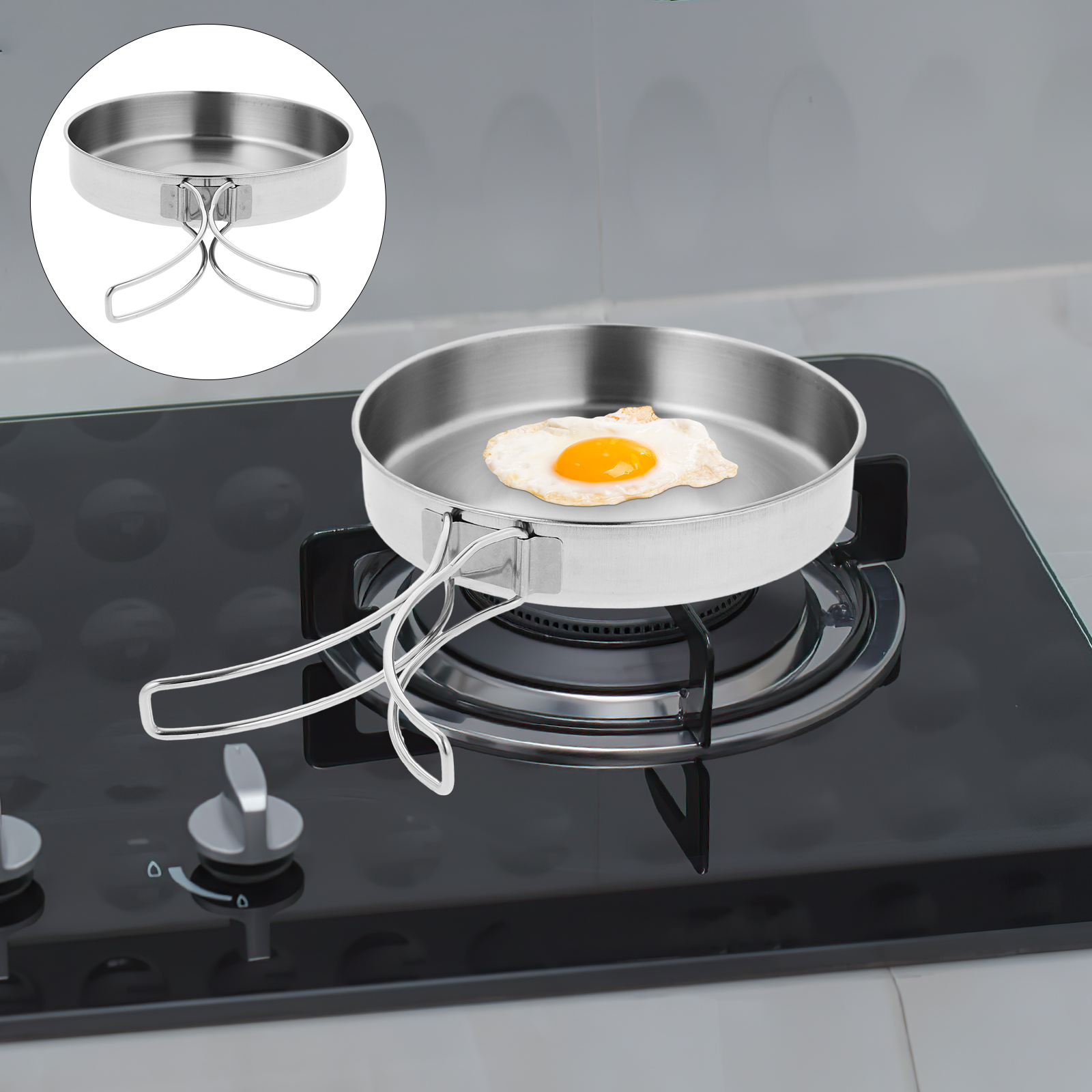 Mini sartén portátil de acero  - Camping Cooking Wok reseña y precio