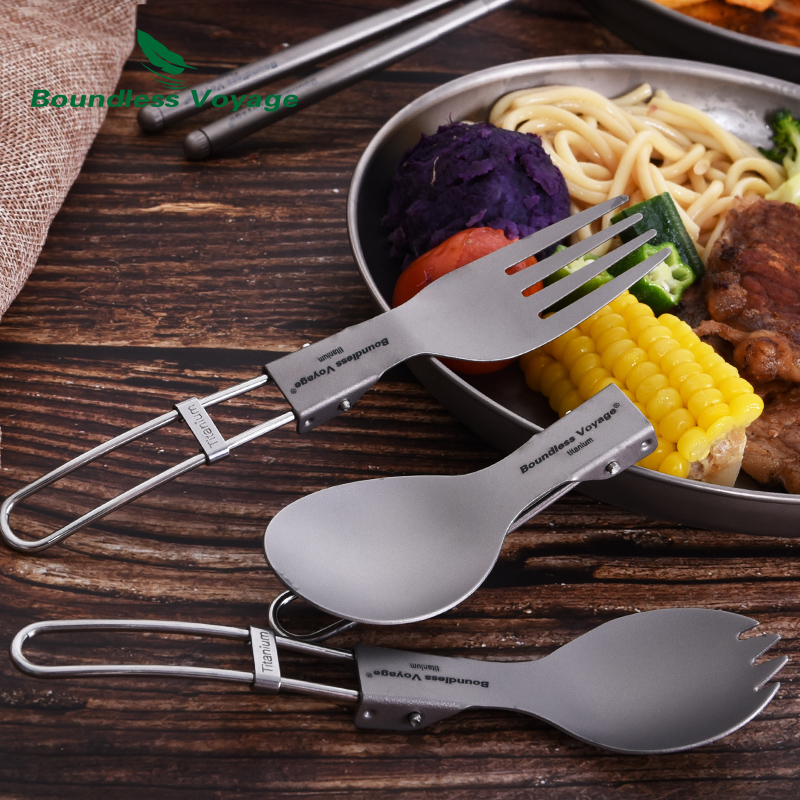 Cubiertos de titanio para acam - Camping Cooking Cutlery Set reseña y precio
