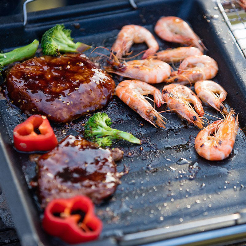 Sartén cuadrada gruesa para ex - Camping Cooking Wok reseña y precio