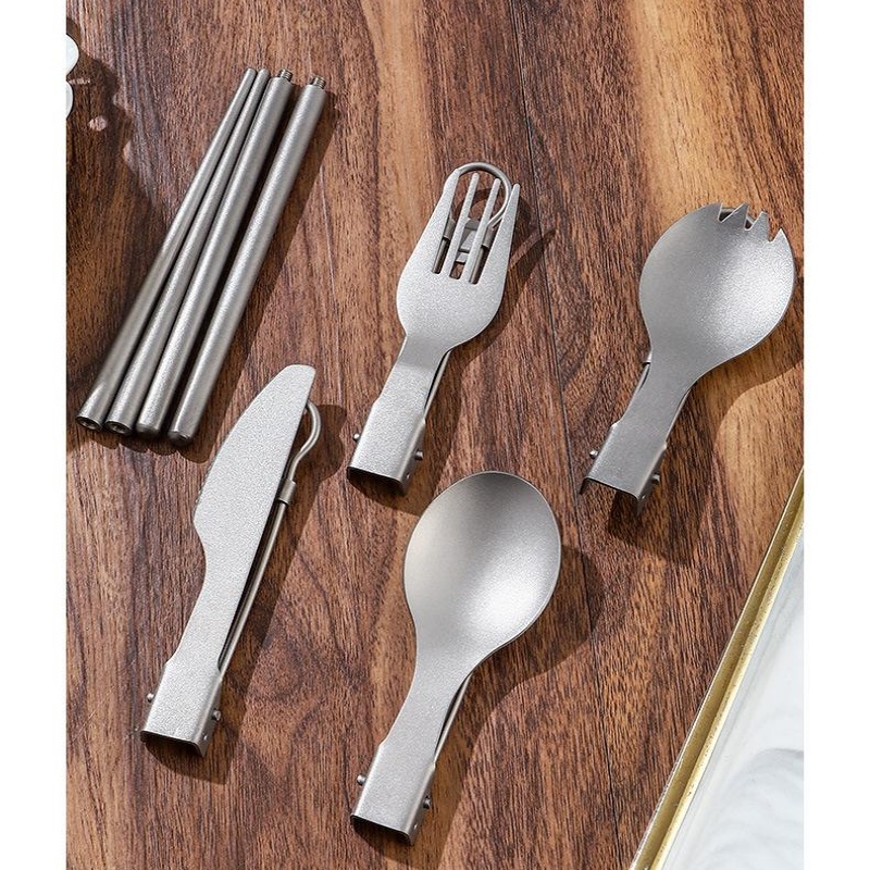 Juego de Cubiertos Plegables d - Camping Cooking Cutlery Set reseña y precio