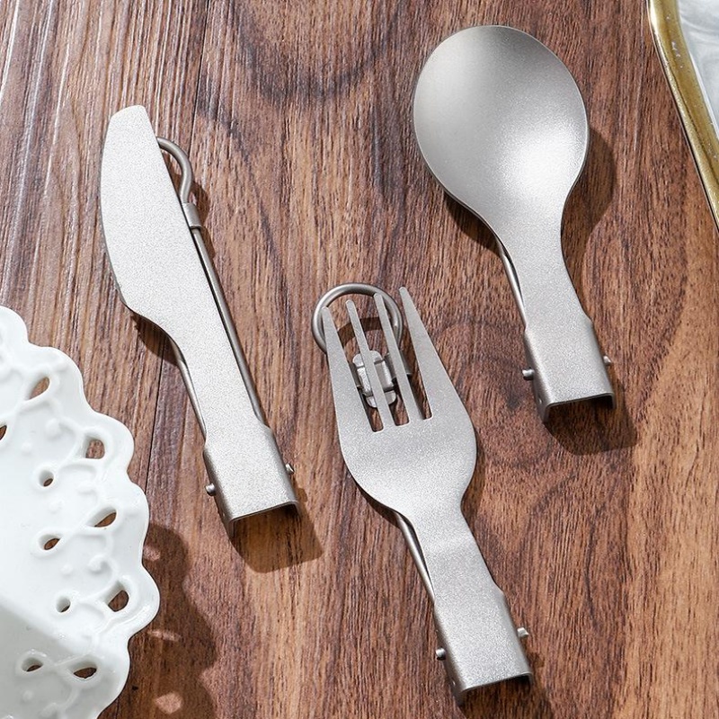 Juego de Cubiertos Plegables d - Camping Cooking Cutlery Set reseña y precio