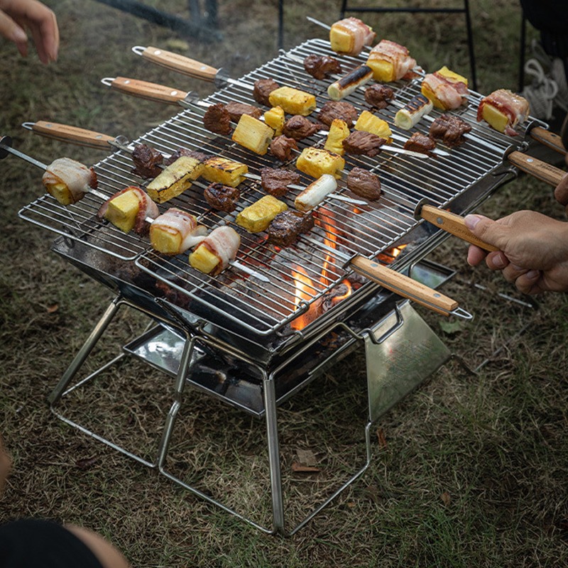 Parrilla Portátil para Fogatas - Camping Cooking Fire Pit reseña y precio