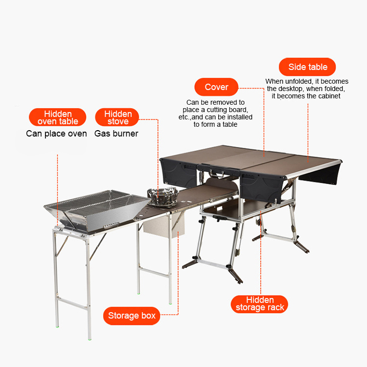 Cocina Portátil Móvil para Aca - Quality Camping Cooking Set reseña y precio
