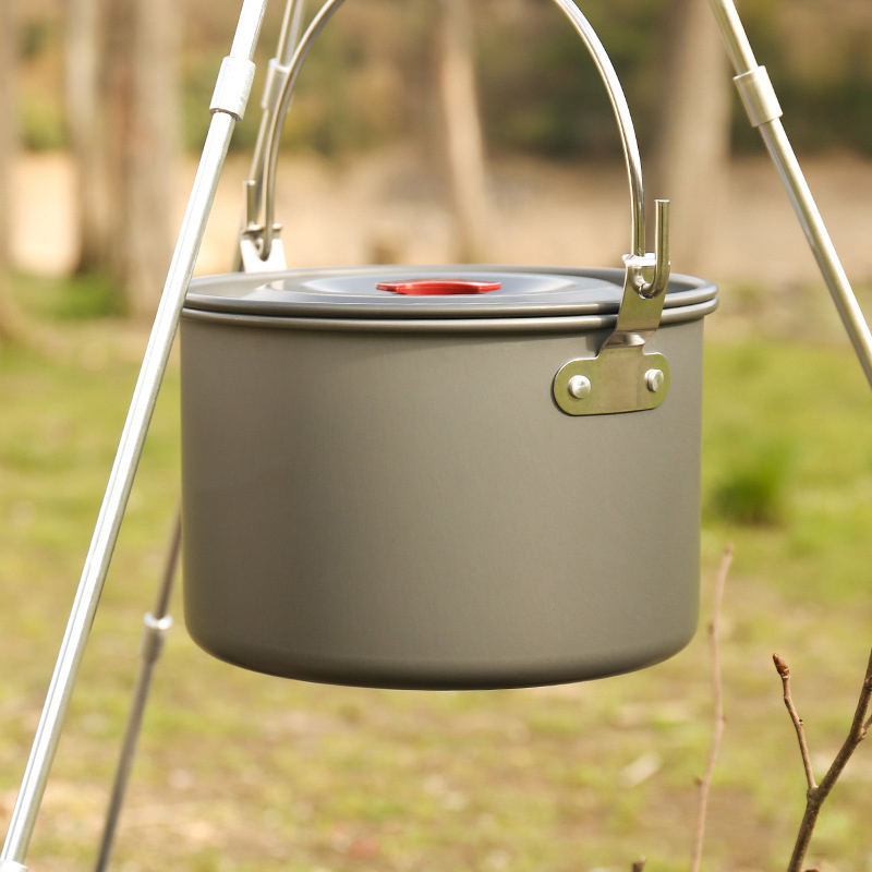 Ollas Colgantes para Acampar d - Camping Cooking Tripod reseña y precio