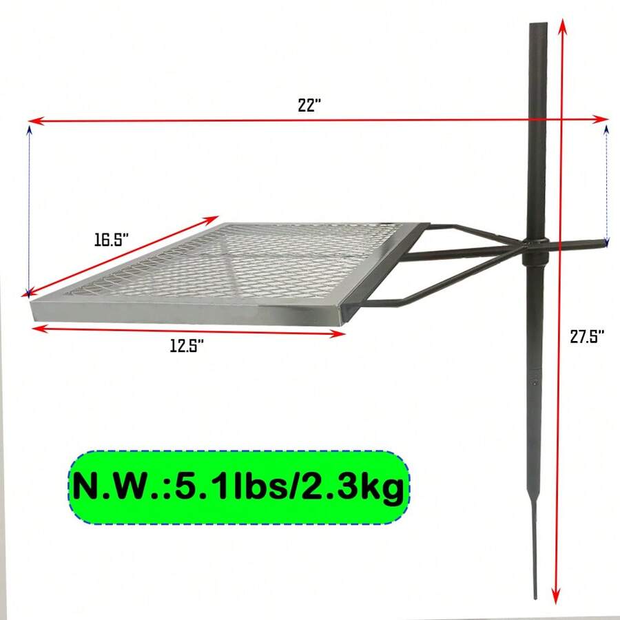 360 °   Parrilla Giratoria Aju - Camping Cooking Fire Pit reseña y precio