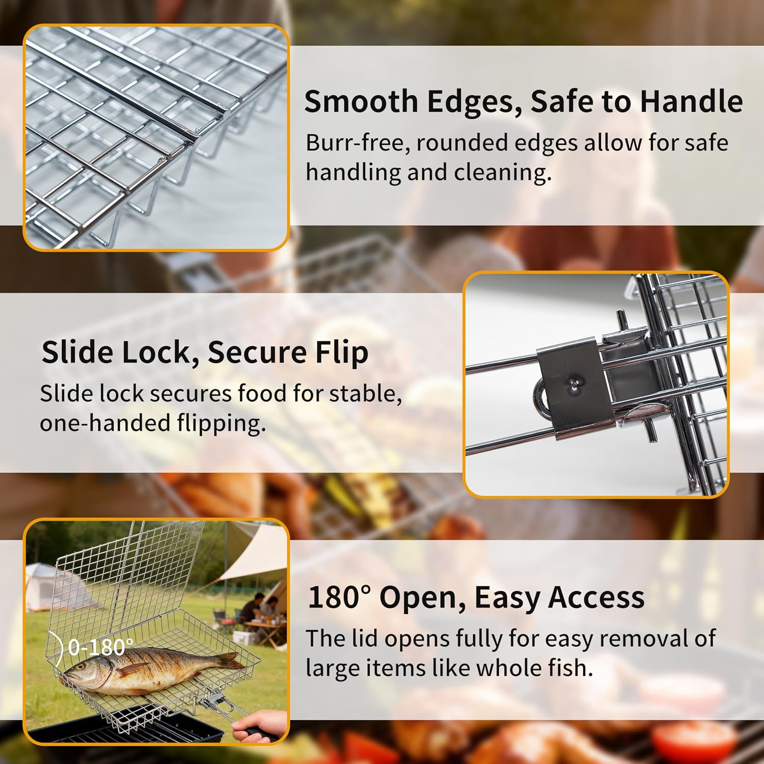 Cesta para Asar Grande, Plegab - Camping Cooking Vegetables reseña y precio