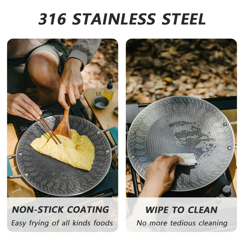 Naturehike-sartén para barbaco - Camping Cooking Wok reseña y precio