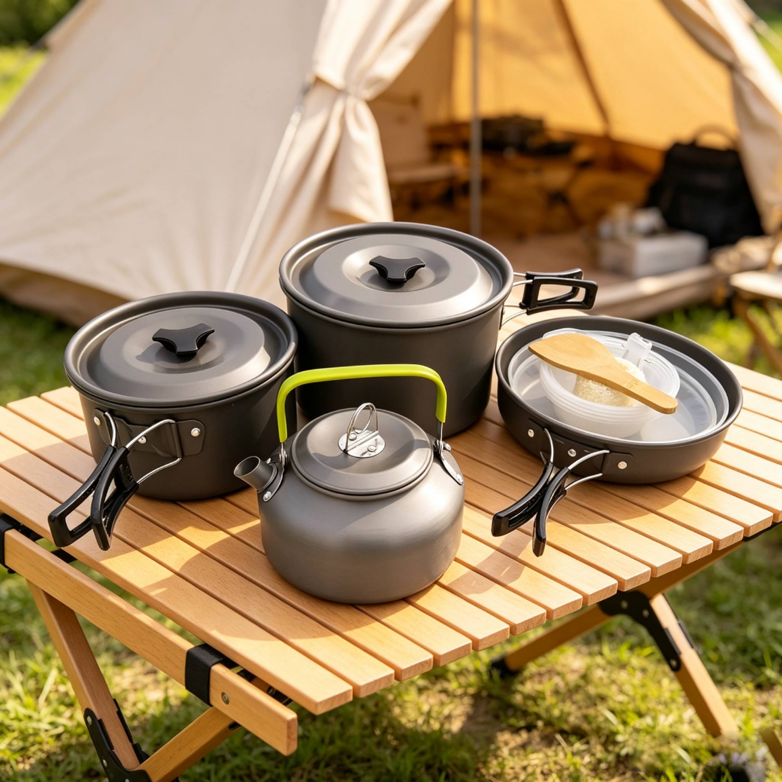 Kit de Cocina para Acampar con - Camping Cooking Set Compact reseña y precio