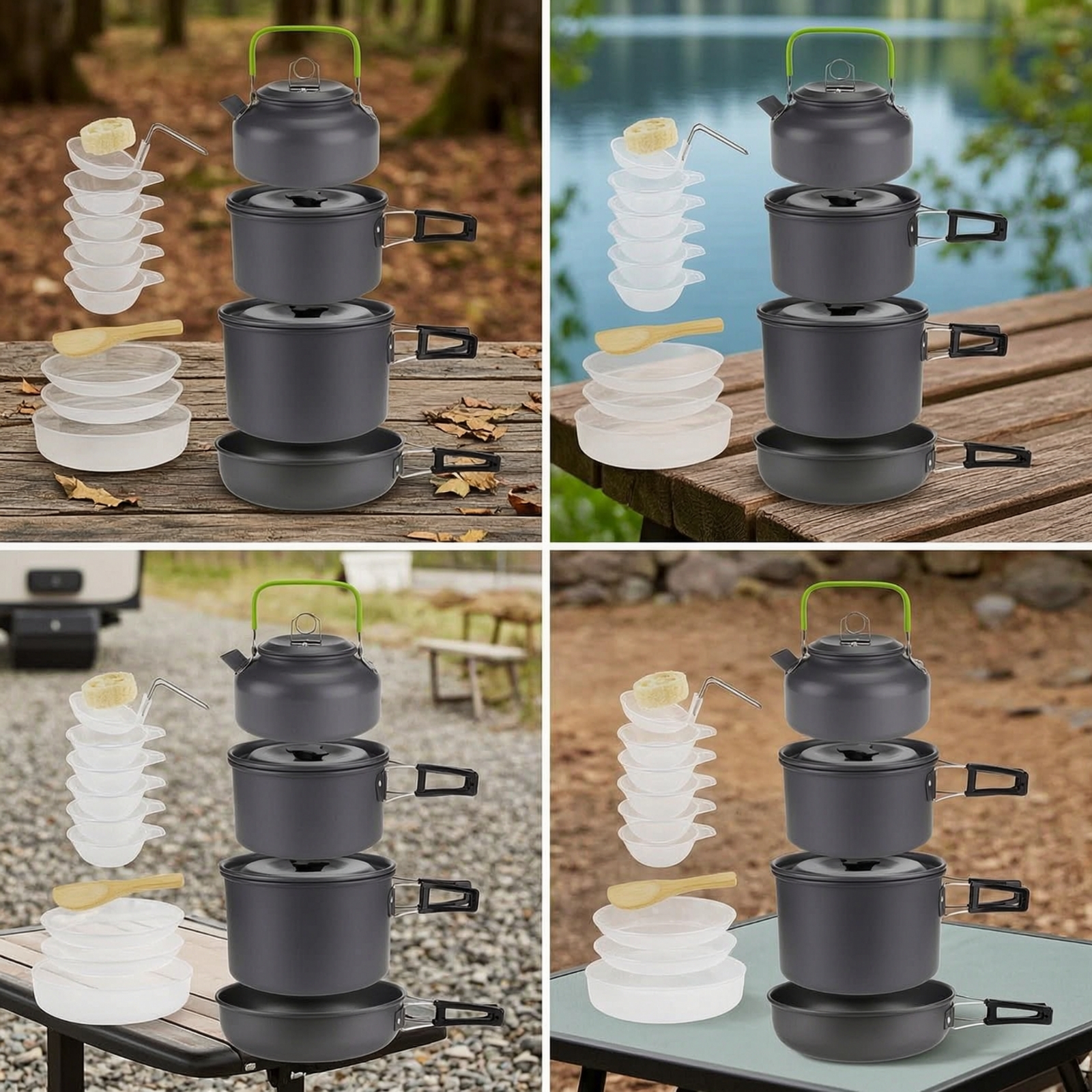 Kit de Cocina para Acampar con - Camping Cooking Set Compact reseña y precio
