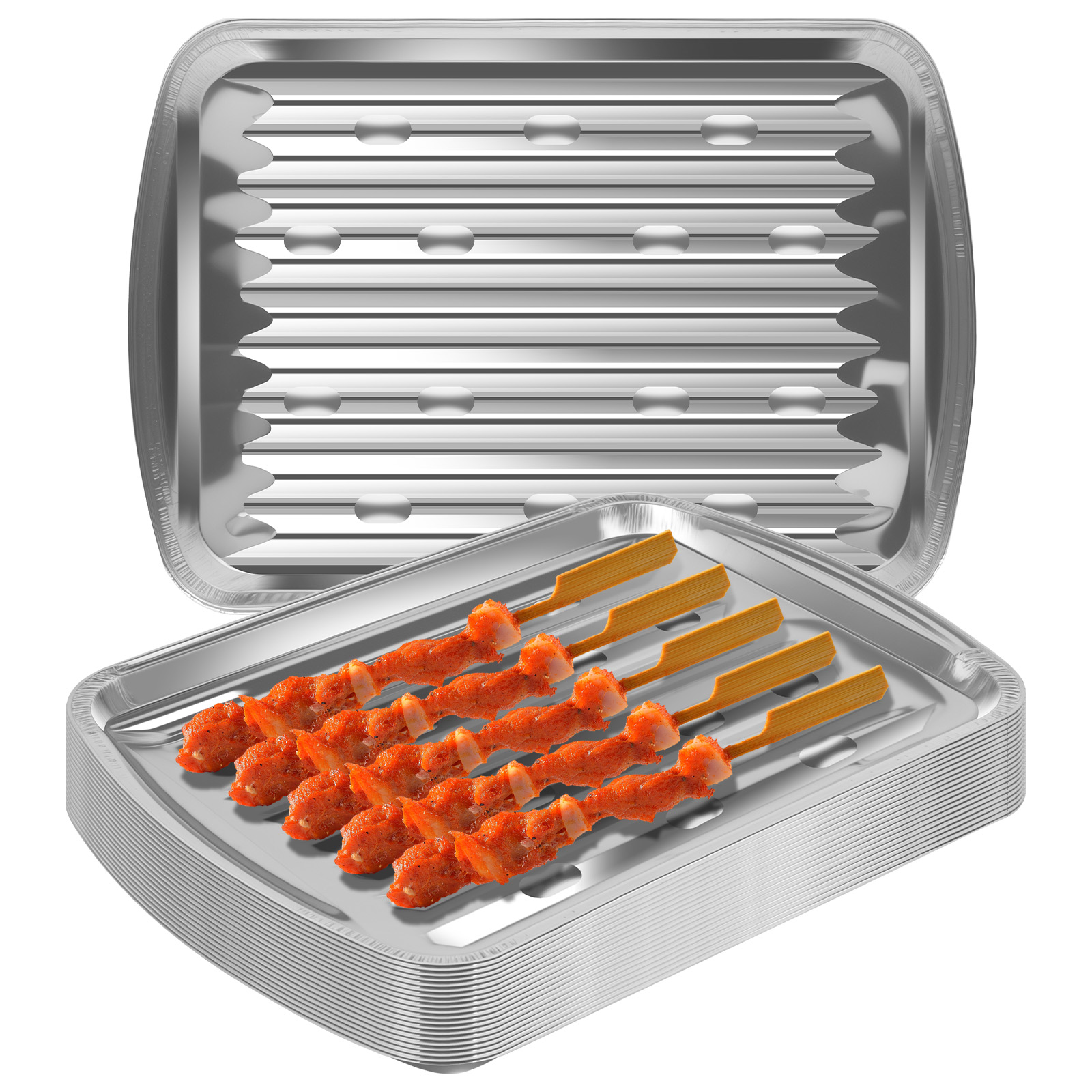 Bandejas de papel de aluminio, - Camping Cooking Tools reseña y precio