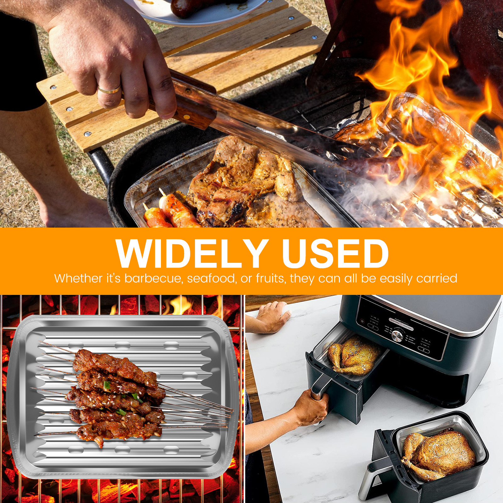 Bandejas de papel de aluminio, - Camping Cooking Tools reseña y precio