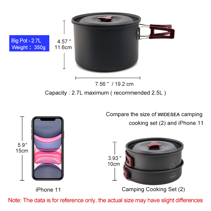 Widesea-Juego de utensilios de - Camping Cooking Kit Box reseña y precio
