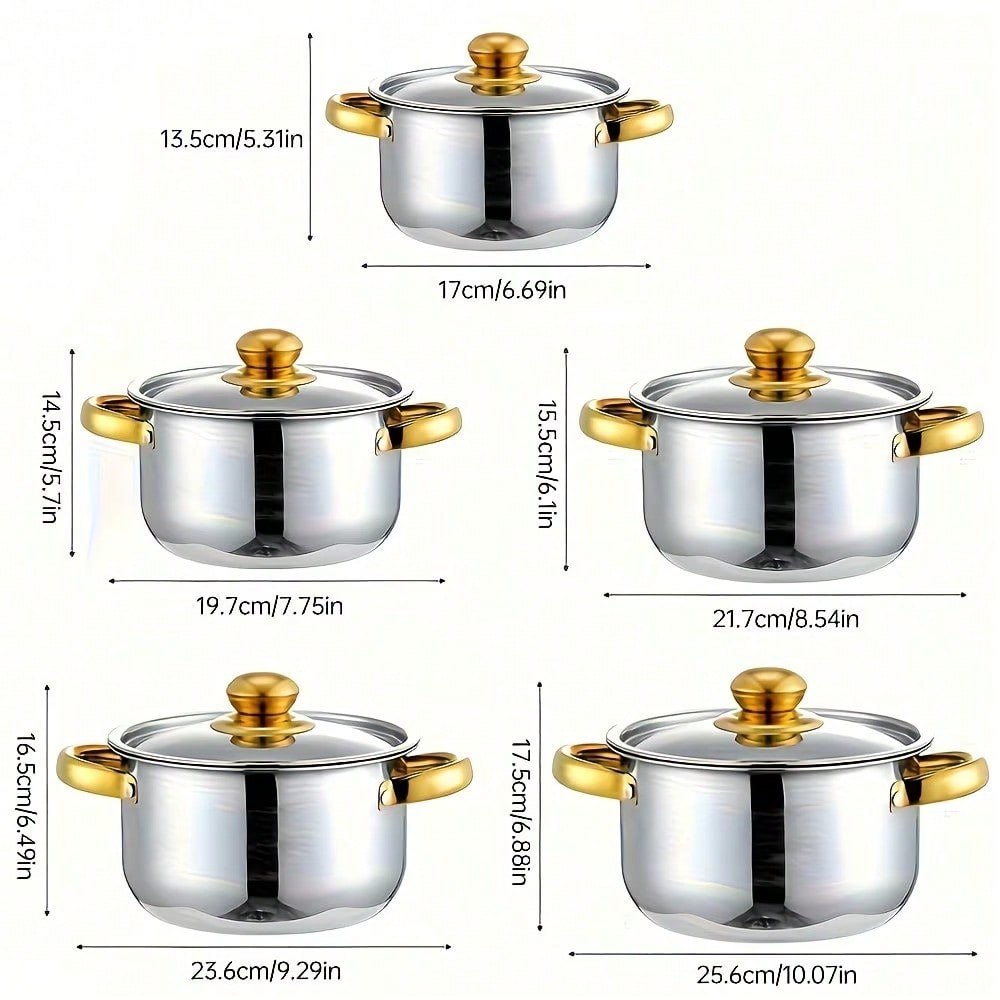 Juego de ollas de acero inoxid - Camping Cooking Pan Set reseña y precio