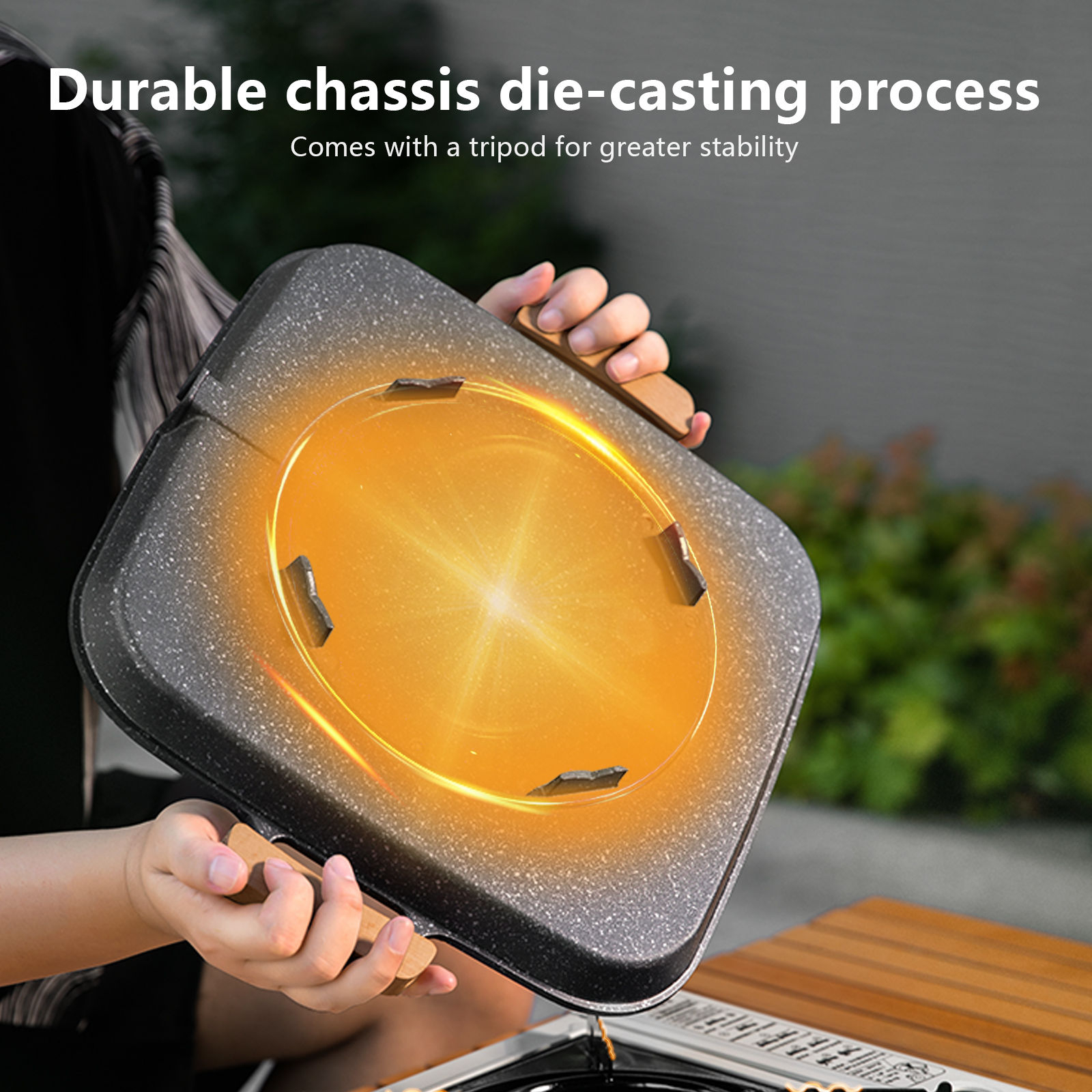 BISINNA-sartén cuadrada para p - Camping Cooking Tray reseña y precio
