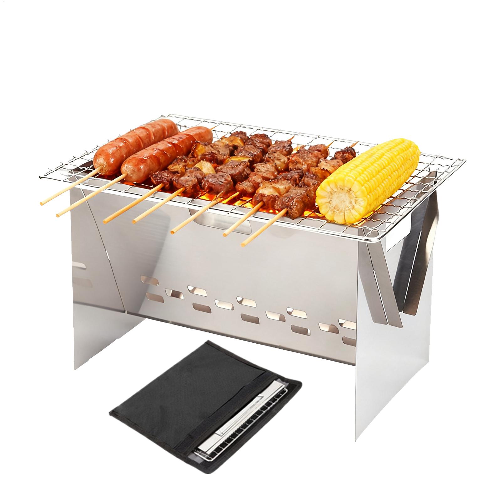 Parrilla de carbón de acero in - Camping Cooking Fire Pit reseña y precio