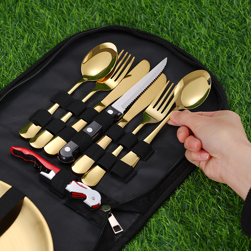 Juego de vajilla de acero inox - Camping Cooking Set reseña y precio