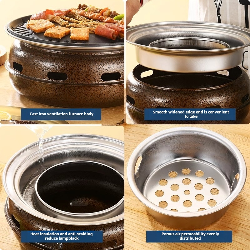 Parrilla de barbacoa redonda d - Camping Cooking Set Compact reseña y precio