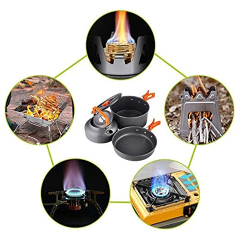 Juego de Utensilios de Cocina  - Camping Cooking Set 2 Person reseña y precio
