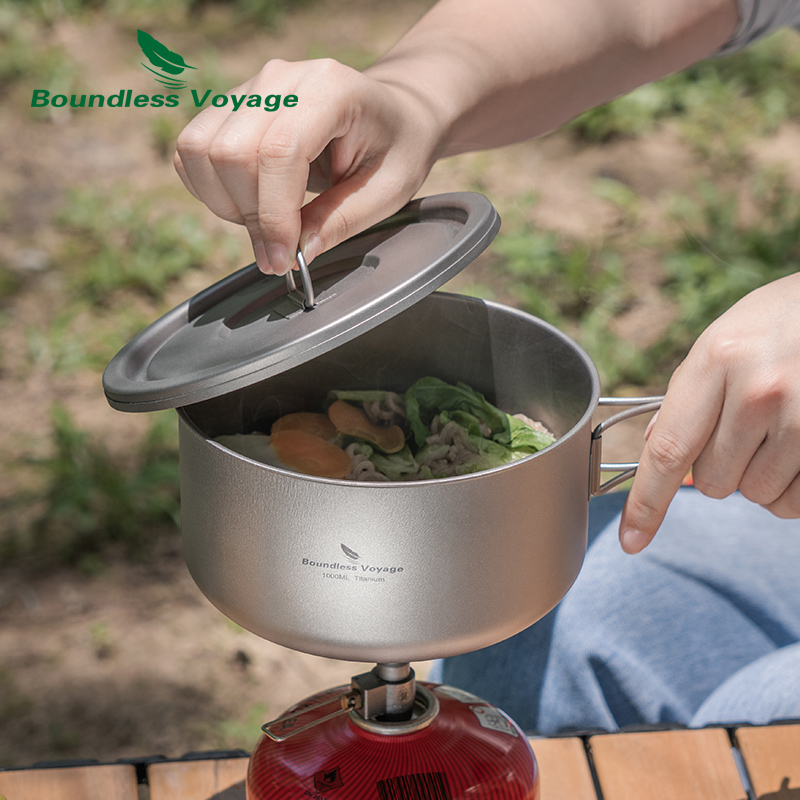 Olla de Camping de titanio Bou - Camping Cooking Set reseña y precio