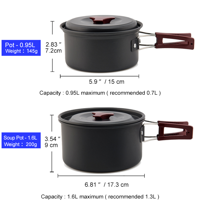 Widesea-Juego de utensilios de - Camping Cooking Kit Box reseña y precio