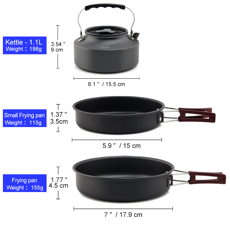 Widesea-Juego de utensilios de - Camping Cooking Kit Box reseña y precio