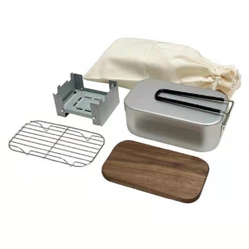 Kit de desorden de aluminio pa - Camping Cooking Kit Box reseña y precio