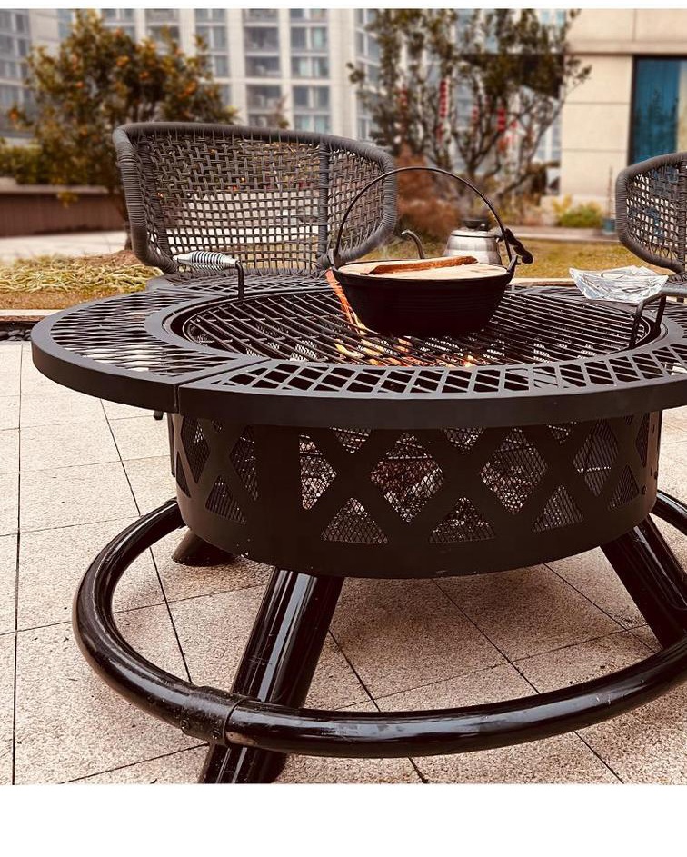 Grandes hogares de leña para e - Camping Cooking Fire Pit reseña y precio