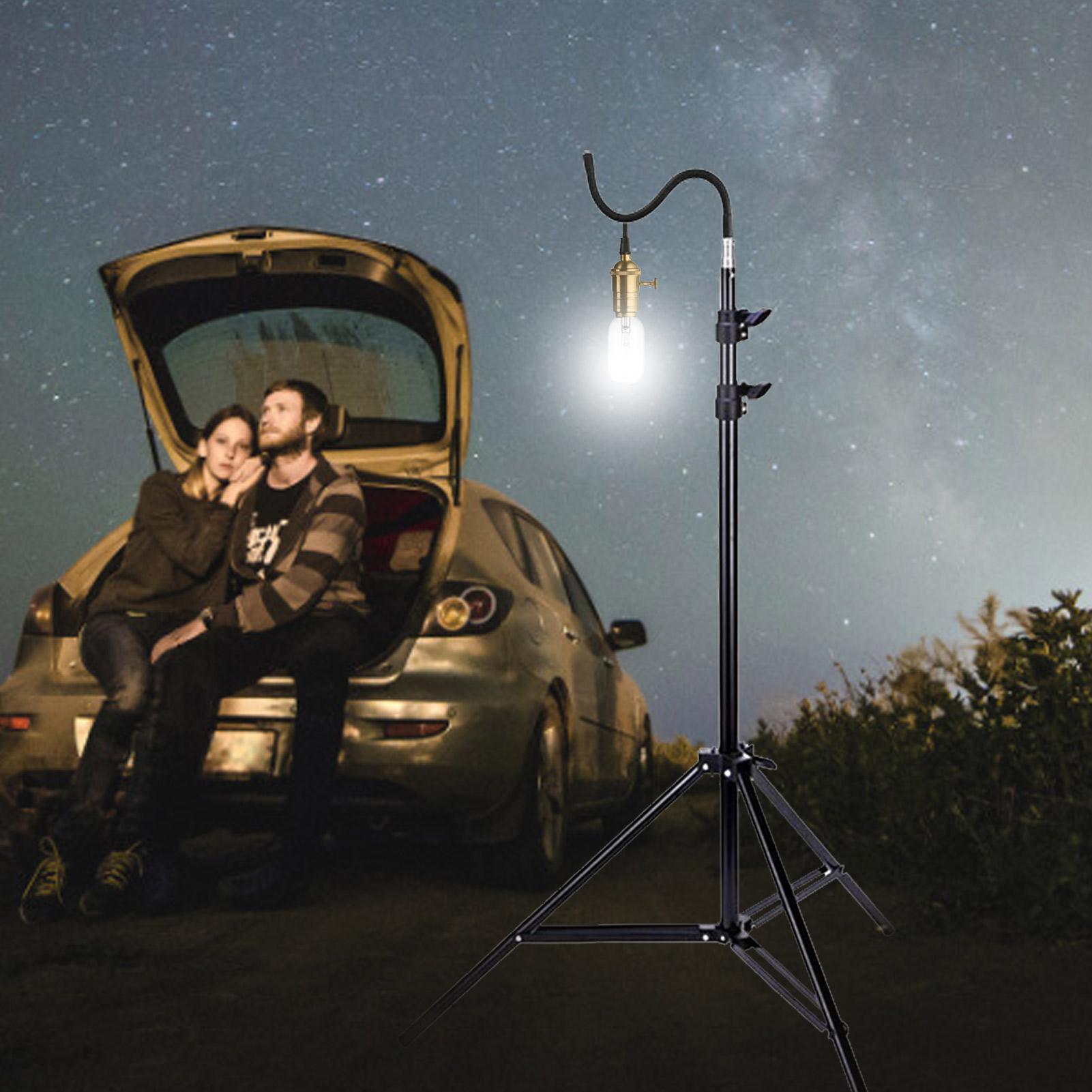 Soporte de luz para camping de - Camping Cooking Tripod reseña y precio