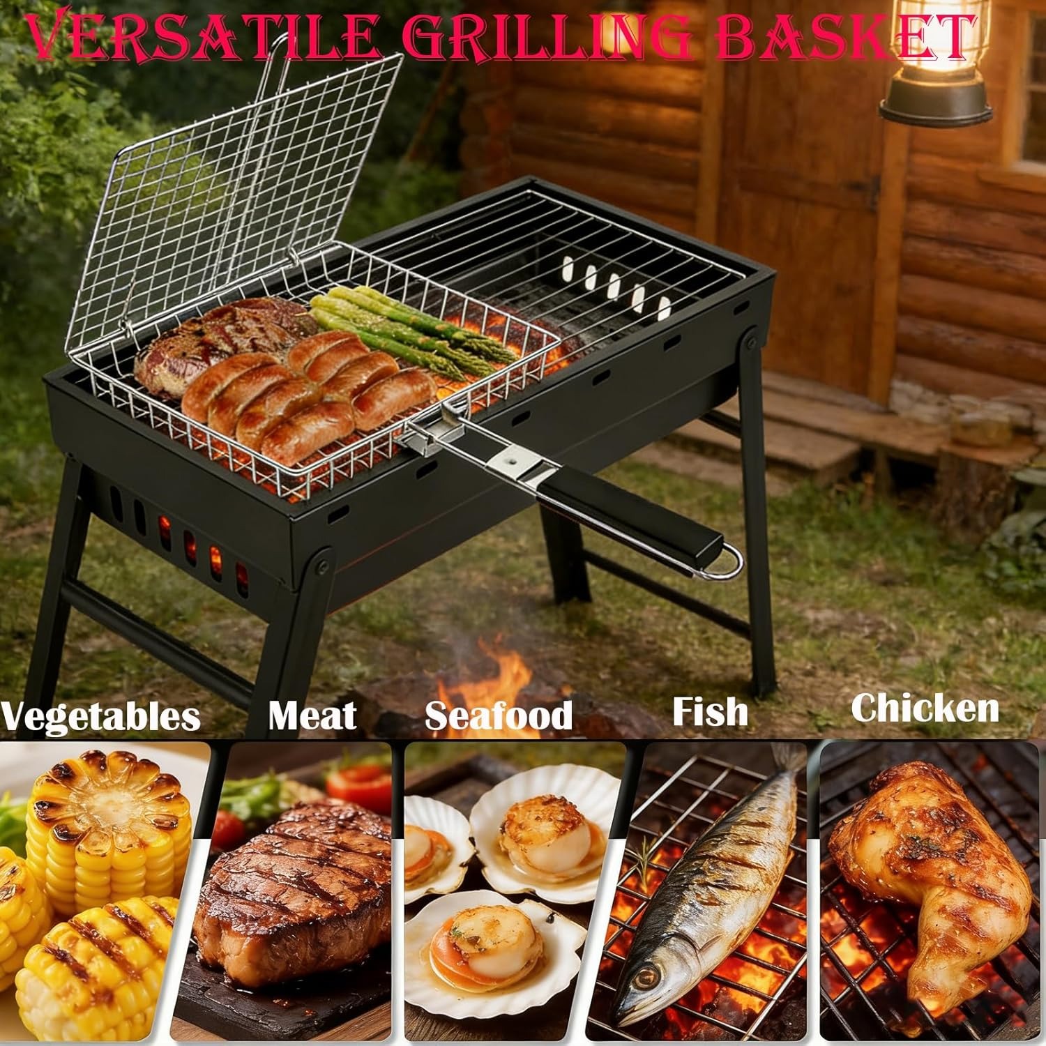Juego de cestas para asar, par - Camping Cooking Vegetables reseña y precio