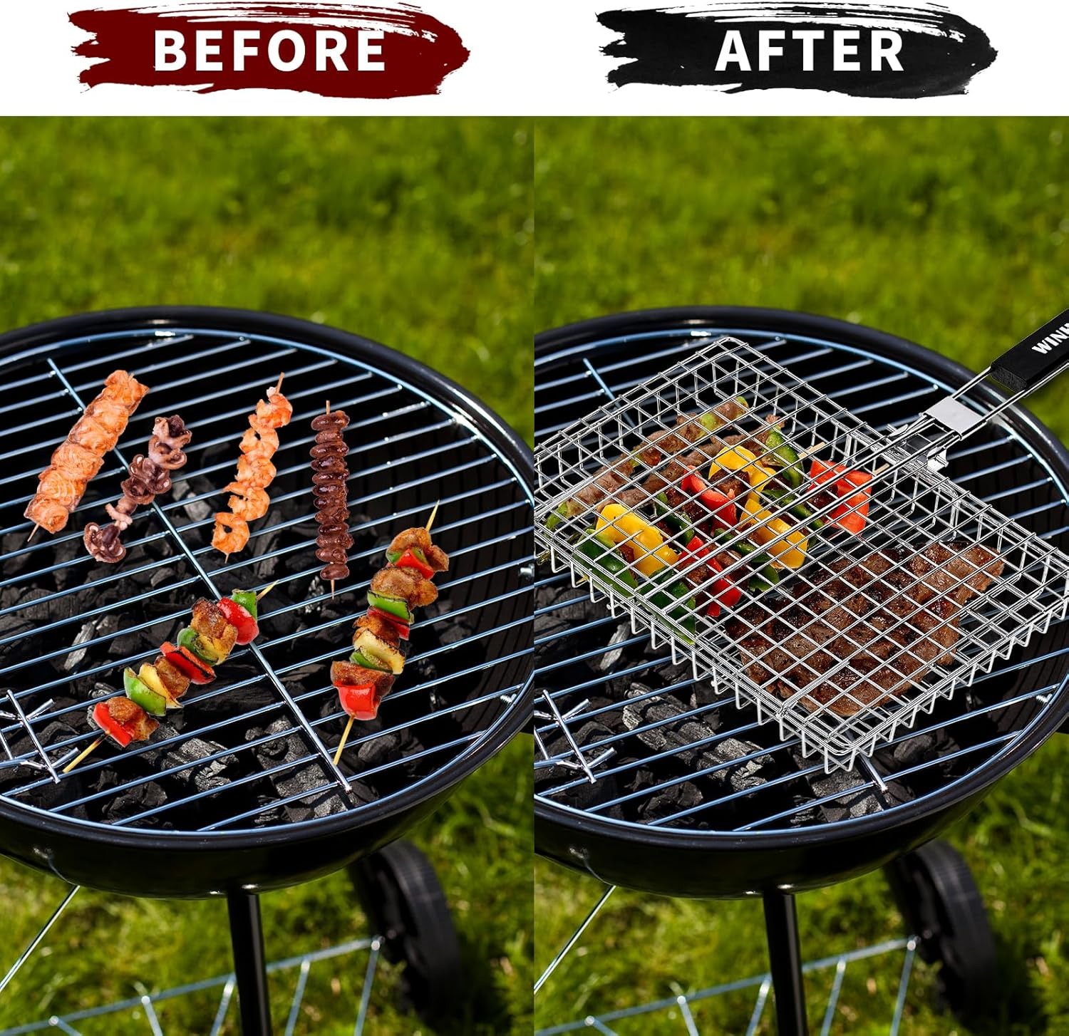 Juego de cestas para asar, par - Camping Cooking Vegetables reseña y precio