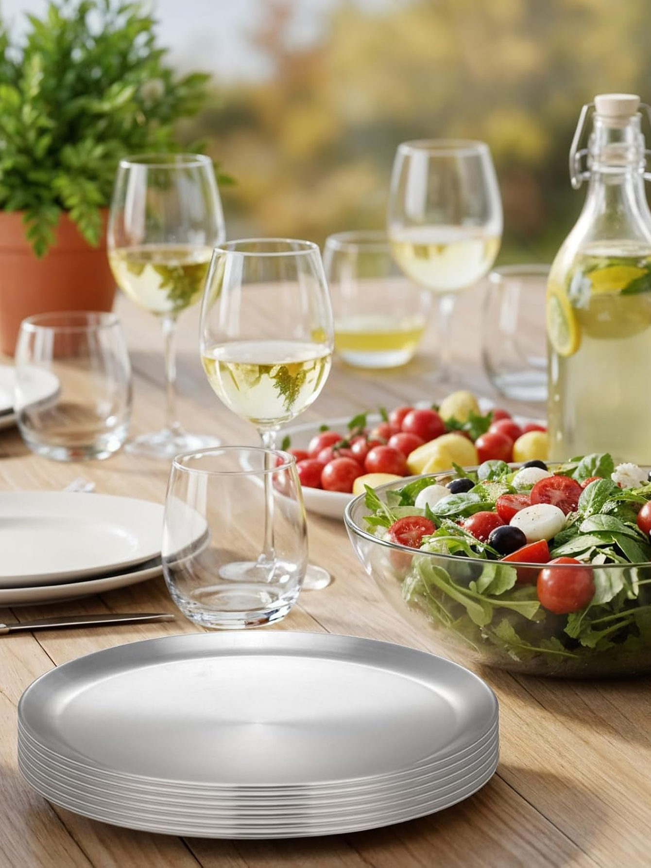 2 Platos Redondos de Acero Ino - Camping Cooking Tray reseña y precio