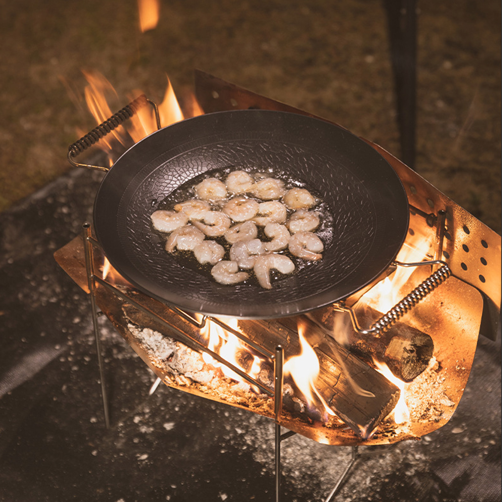 Paravientos Plegable de Acero  - Camping Cooking Fire Pit reseña y precio