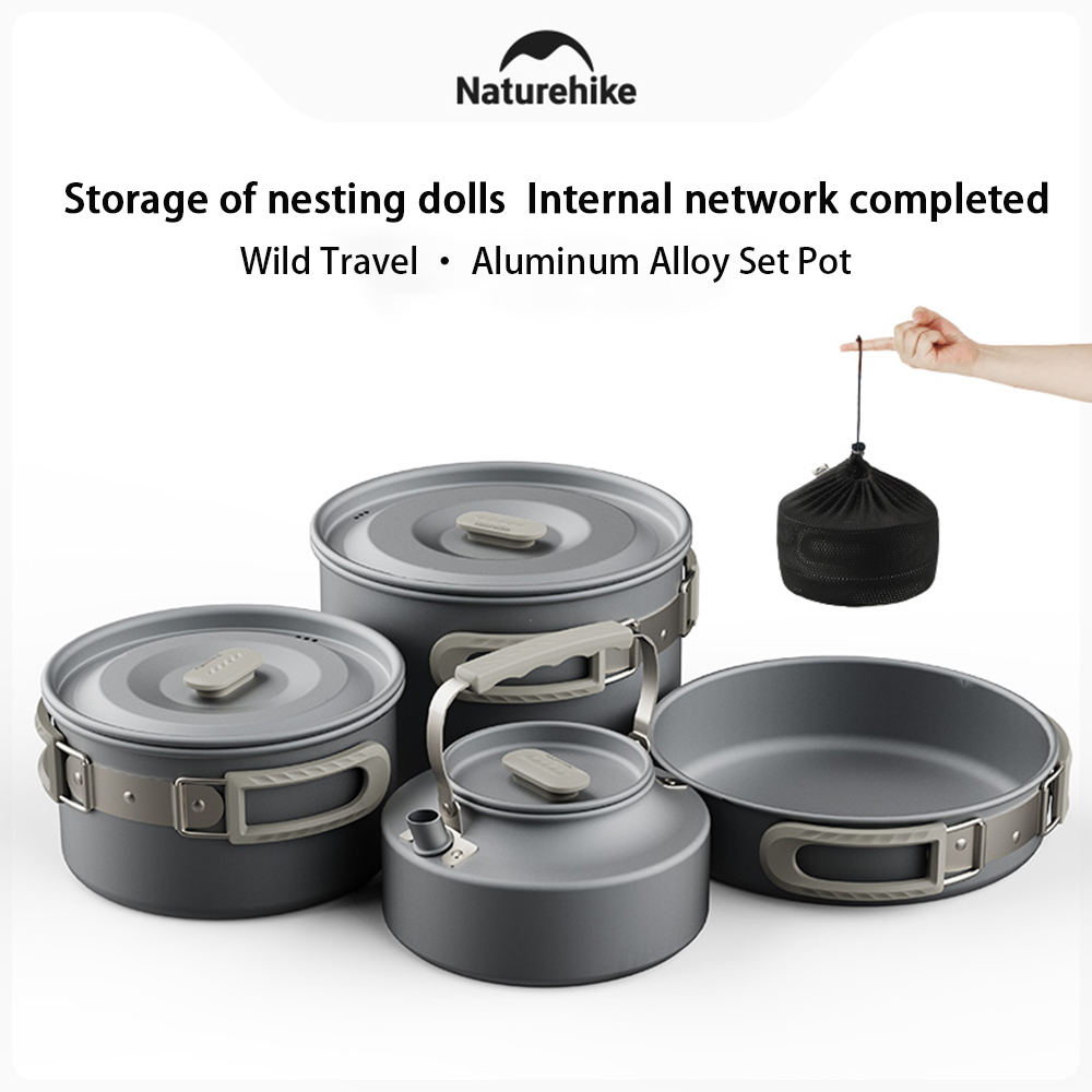 Naturehike-Juego de ollas al a - Camping Cooking Set reseña y precio