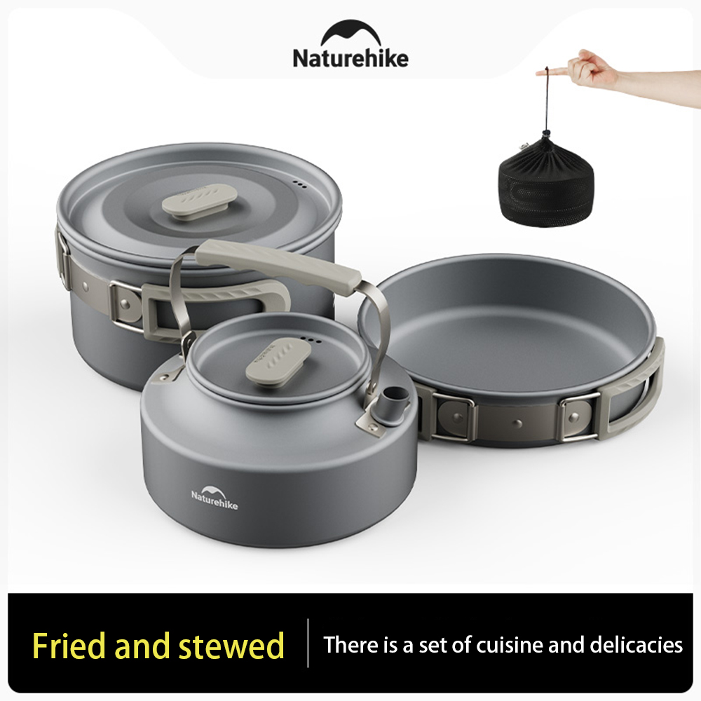 Naturehike-Juego de ollas al a - Camping Cooking Set reseña y precio